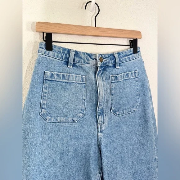 ROLLA’S Sailor Patch Pocket Wide Leg Jean in Lily Blue Light Wash Size 28 - Picture 4 of 10